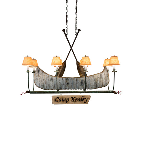 Meyda Tiffany Personalized 26977 Chandelier Light - Natural Wood,Tarnished Copper