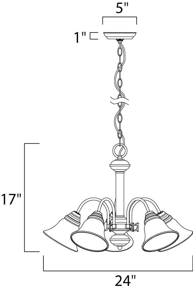 Maxim Malaga 2698MRSN Chandelier Light - Satin Nickel