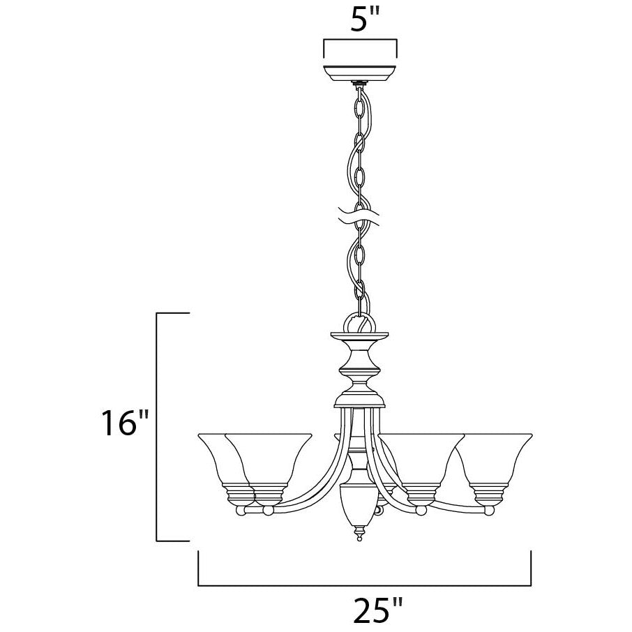 Maxim Malaga 2699MRSN Chandelier Light - Satin Nickel