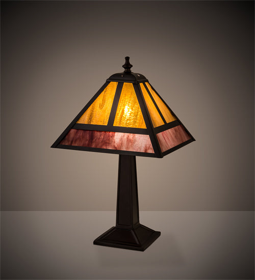 Meyda Tiffany Lighting 27123 T" Mission" One Light Accent Lamp Lamp Bronze / Dark
