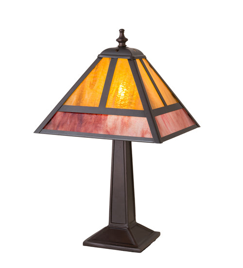 Meyda Tiffany Lighting 27123 T" Mission" One Light Accent Lamp Lamp Bronze / Dark