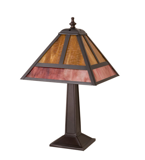Meyda Tiffany Lighting 27123 T" Mission" One Light Accent Lamp Lamp Bronze / Dark
