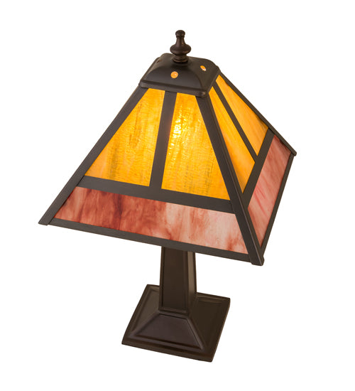 Meyda Tiffany Lighting 27123 T" Mission" One Light Accent Lamp Lamp Bronze / Dark