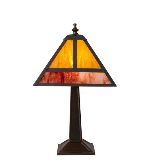 Meyda Tiffany Lighting 27123 T" Mission" One Light Accent Lamp Lamp Bronze / Dark