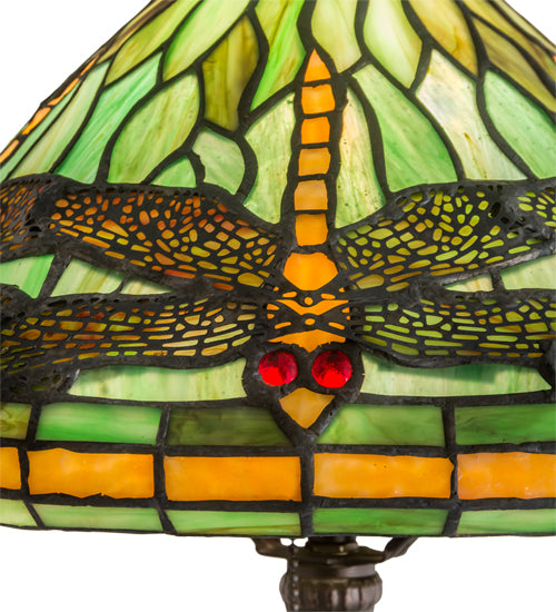 Meyda Tiffany Lighting 27158 Tiffany Dragonfly One Light Table Lamp Lamp Bronze / Dark