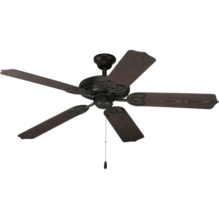 Progress Airpro P2502-80 Ceiling Fan - Forged Black, Toasted Oak/