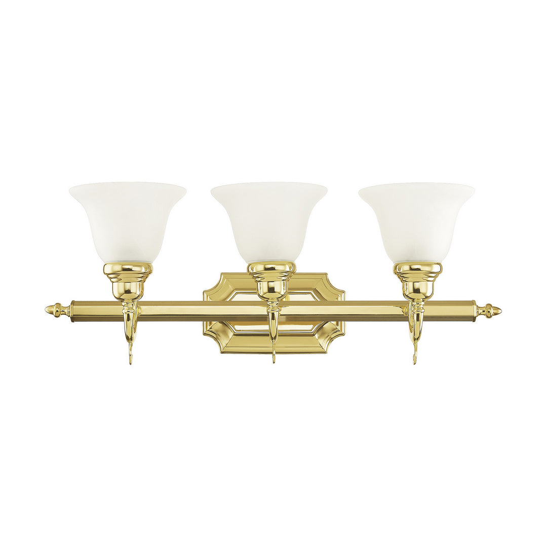 Livex French Regency 1283-02 Bath Vanity Light 25 in. wide - Polished Brass