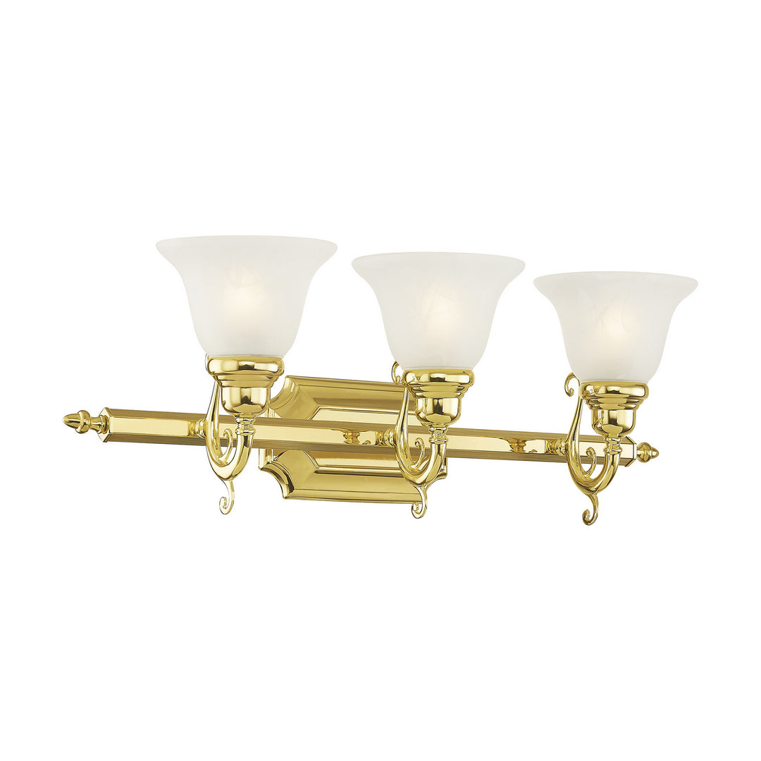 Livex French Regency 1283-02 Bath Vanity Light 25 in. wide - Polished Brass