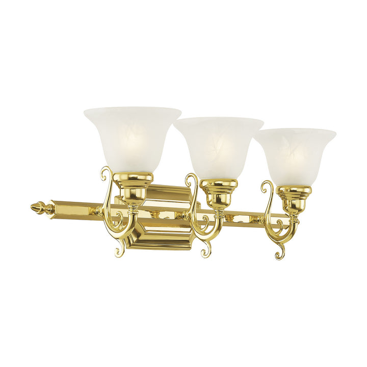 Livex French Regency 1283-02 Bath Vanity Light 25 in. wide - Polished Brass