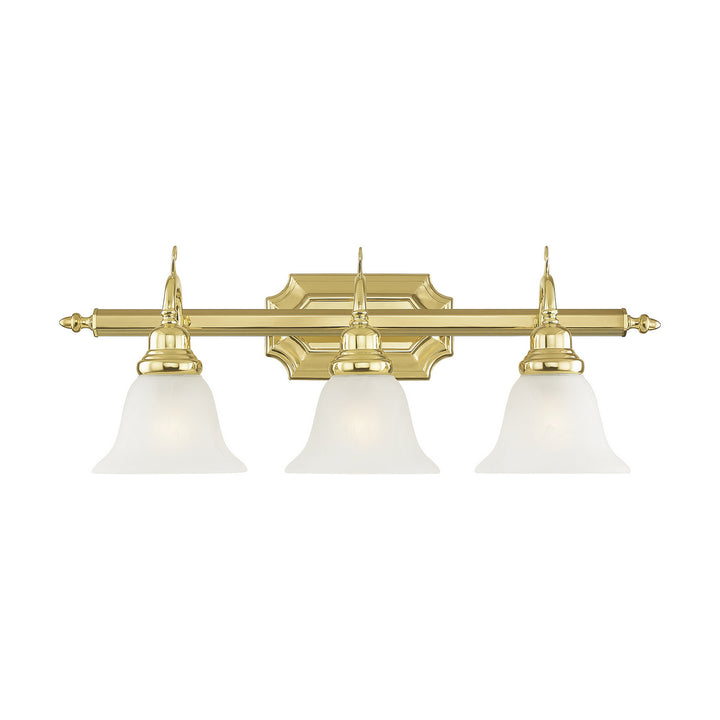 Livex French Regency 1283-02 Bath Vanity Light 25 in. wide - Polished Brass