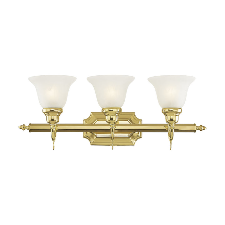 Livex French Regency 1283-02 Bath Vanity Light 25 in. wide - Polished Brass