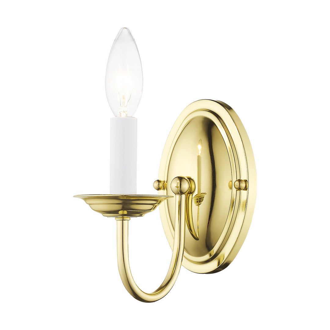 Livex Home Basics 4151-02 Wall Sconce Light - Polished Brass