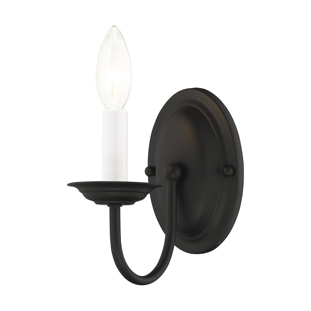 Livex Home Basics 4151-04 Wall Sconce Light - Black