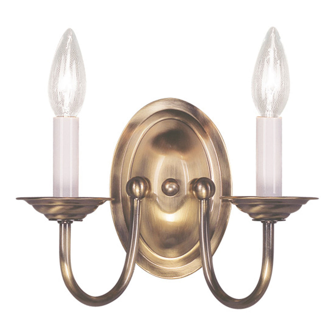 Livex Home Basics 4152-01 Wall Sconce Light - Antique Brass