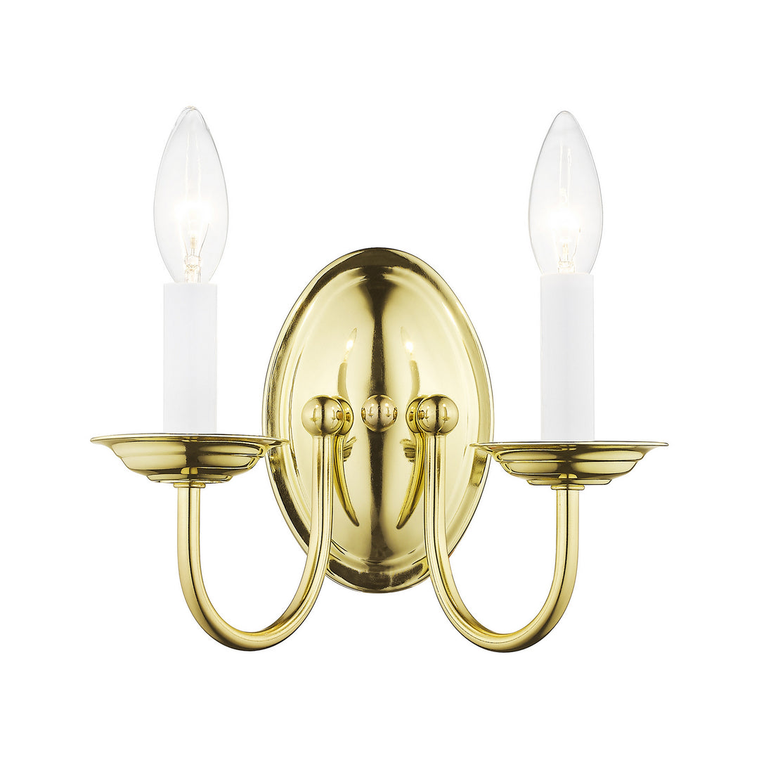 Livex Home Basics 4152-02 Wall Sconce Light - Polished Brass