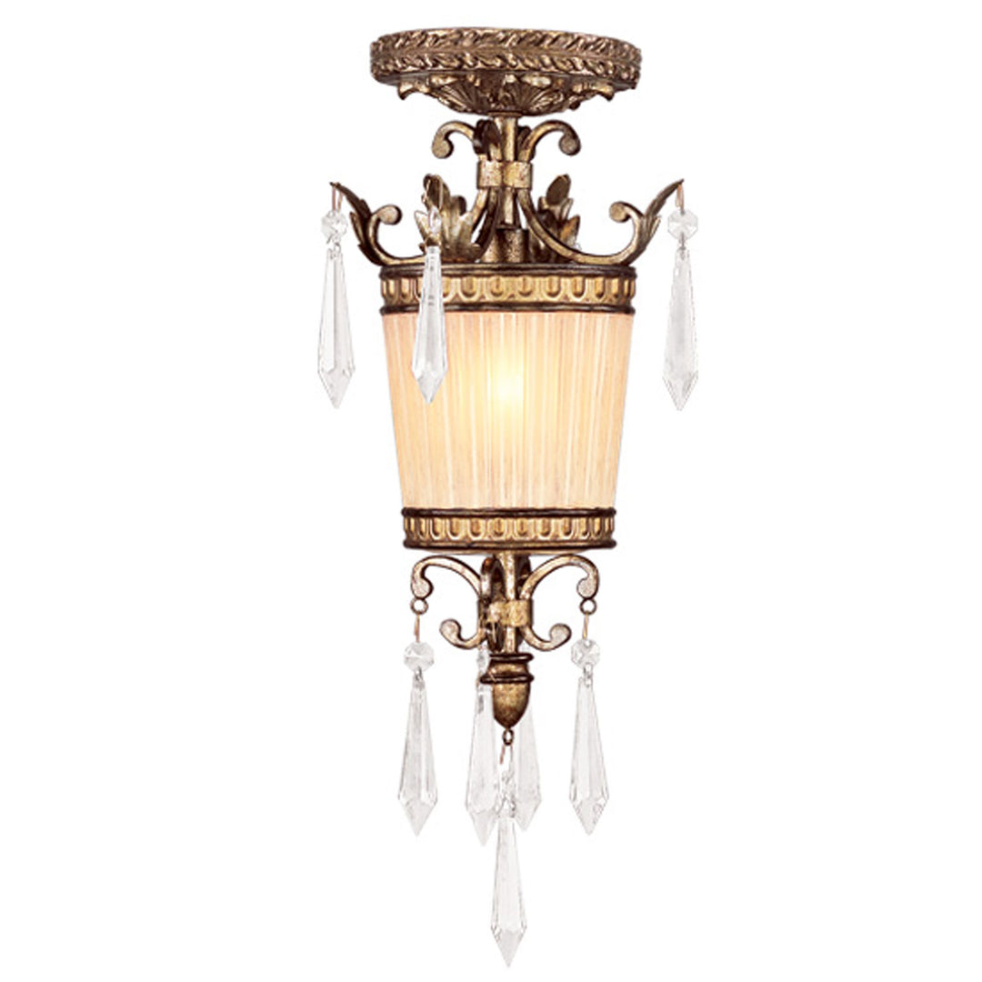 Livex La Bella 8801-65 Ceiling Light - Hand Painted Vintage Gold Leaf