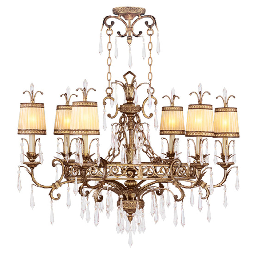 Livex La Bella 8807-65 Chandelier Light - Hand Painted Vintage Gold Leaf