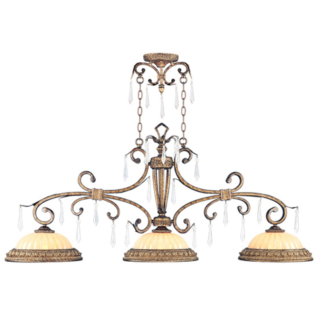 Livex La Bella 8883-65 Pendant Light - Hand Painted Vintage Gold Leaf