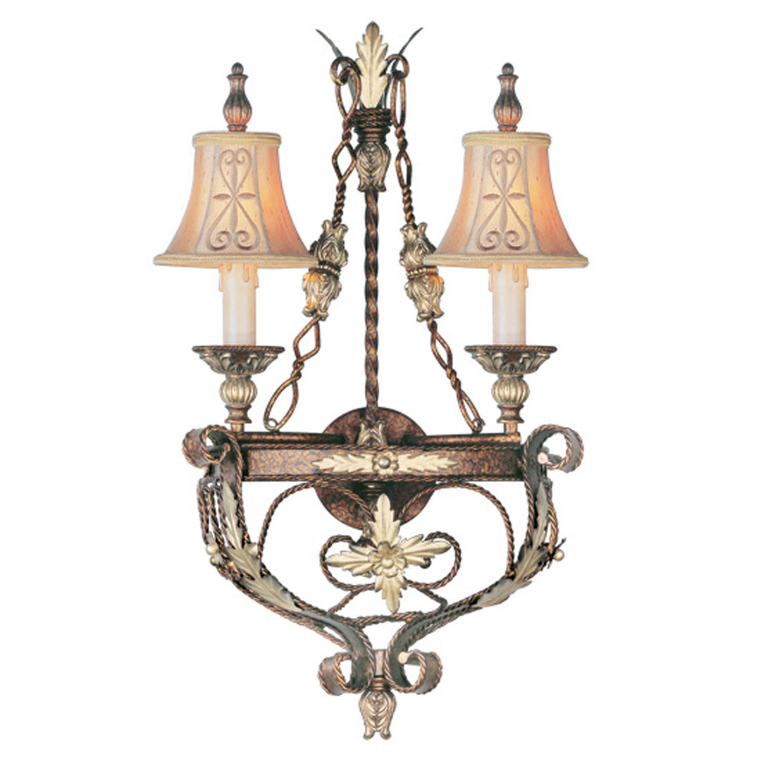 Livex Pomplano 8842-64 Wall Sconce Light - Palacial Bronze w/Gilded
