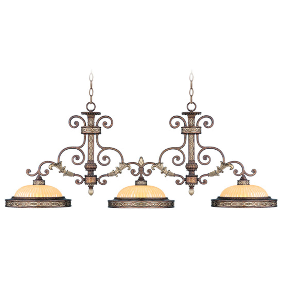 Livex Seville 8546-64 Pendant Light - Palacial Bronze w/ Gildeds