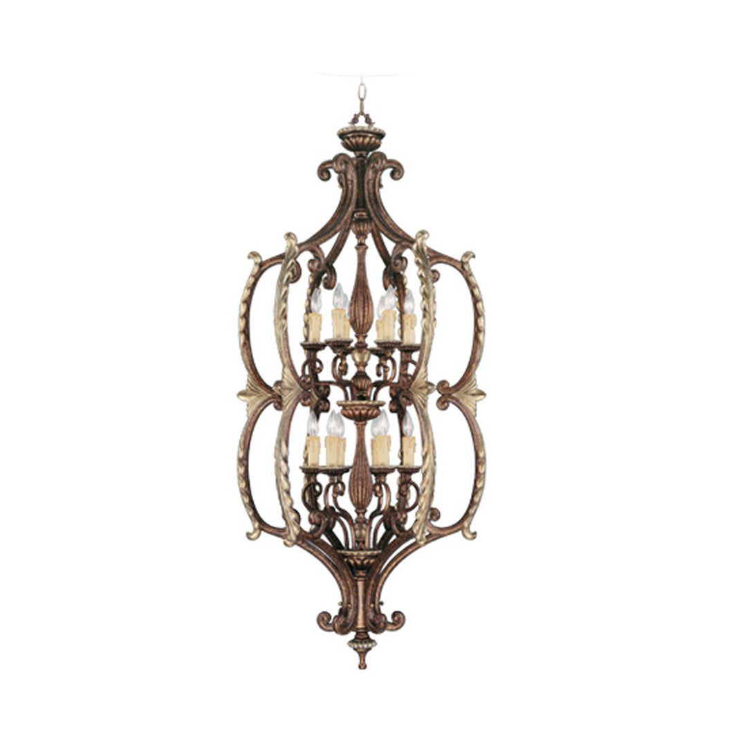 Livex Seville 8866-64 Pendant Light - Palacial Bronze w/ Gildeds