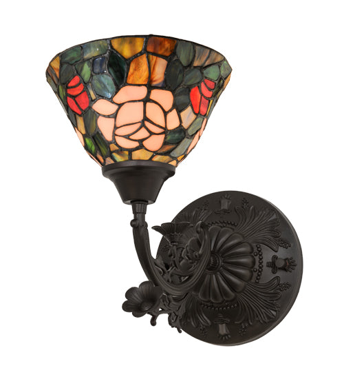 Meyda Tiffany Tiffany Rosebush 27232 Wall Light - Craftsman Brown