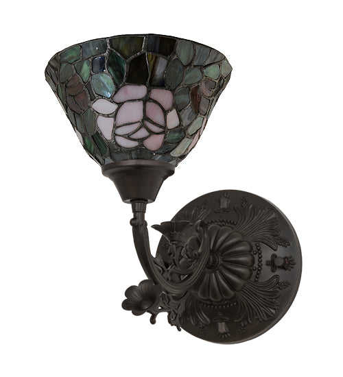 Meyda Tiffany Tiffany Rosebush 27232 Wall Light - Craftsman Brown