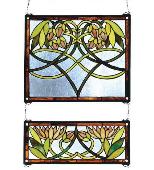 Meyda Tiffany Lighting 27233 Waterlily Window Mirror Multicolored