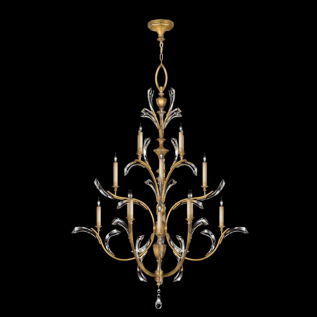 Fine Art Beveled Arcs 767240ST Chandelier Light - Gold
