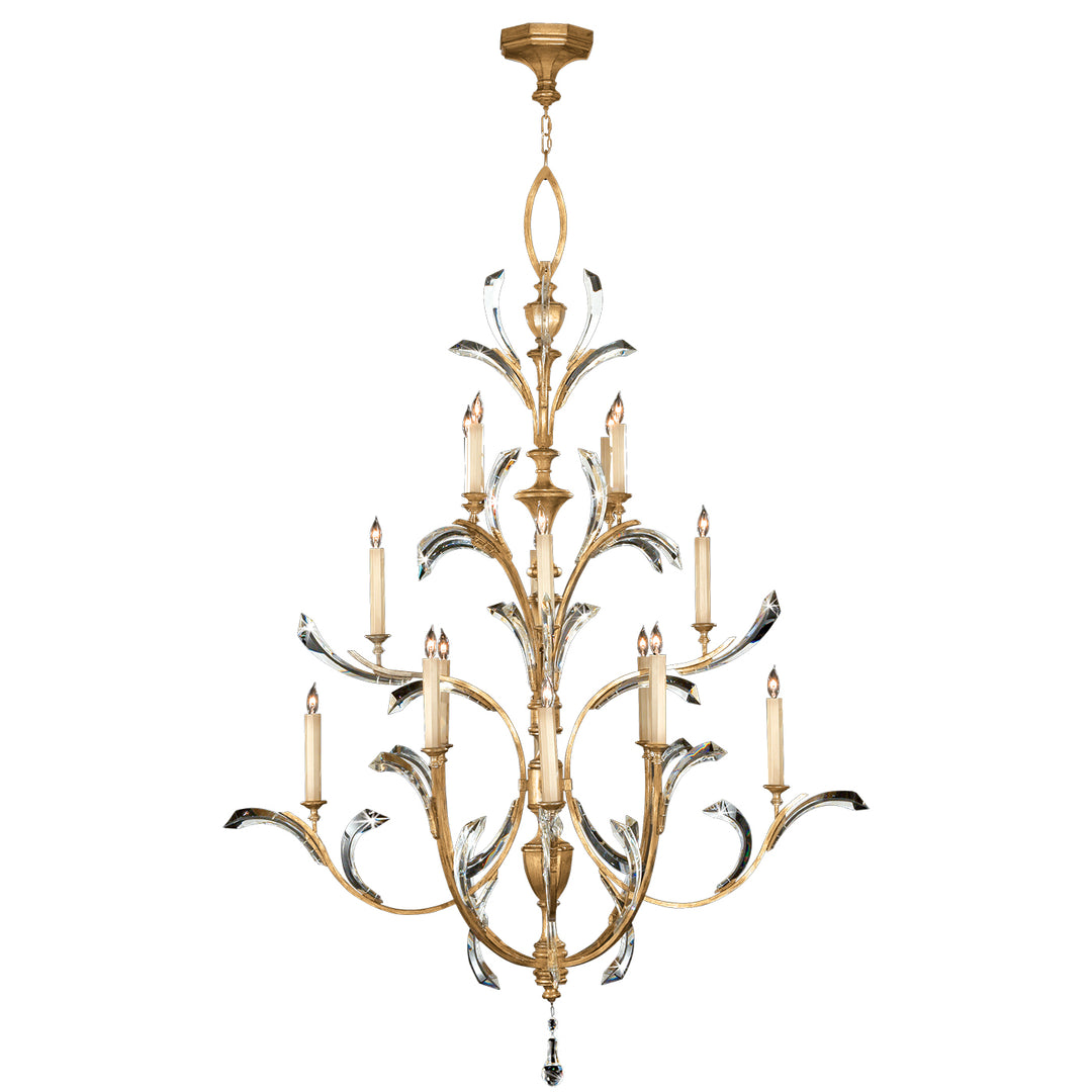 Fine Art Beveled Arcs 767240ST Chandelier Light - Gold