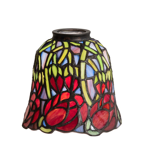 Meyda Tiffany Lighting 27247 Red Rosebud Shade Lamp Shade Multicolored