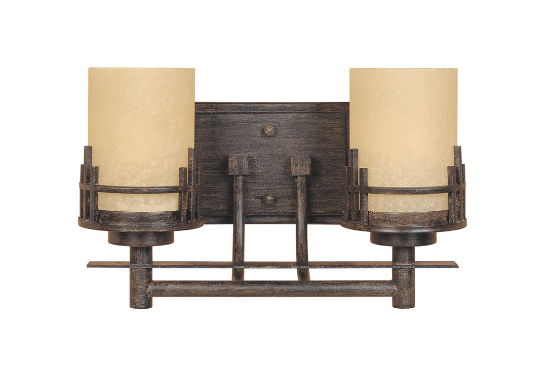 Designers Fountain Mission Ridge 82102-WM Bath Vanity Light 15 in. wide - Warm Mahogany