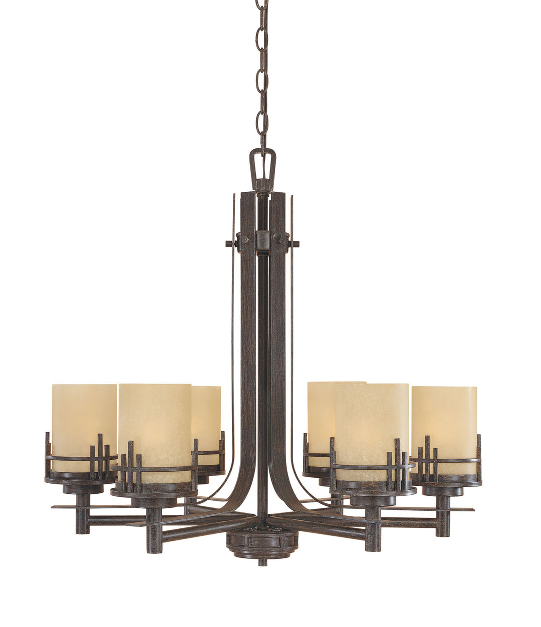 Designers Fountain Mission Ridge 82186-WM Chandelier Light - Warm Mahogany