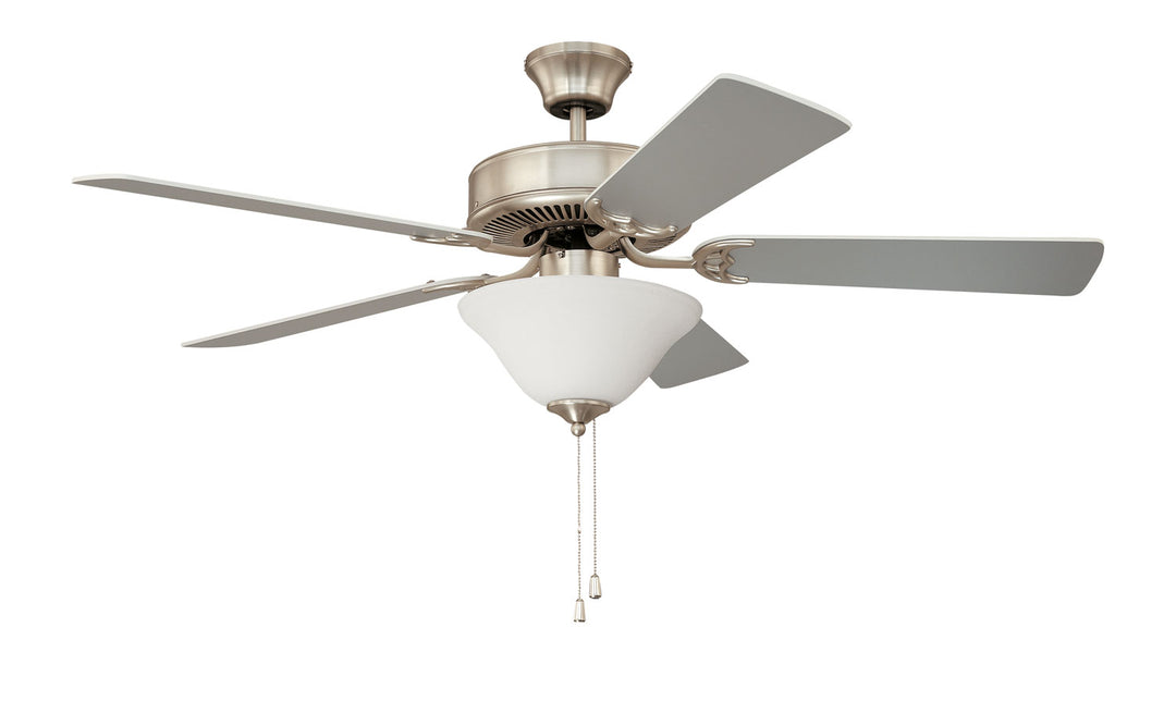 Kendal Builder`S Choice AC6952-SN Ceiling Fan 52 - Satin Nickel, Silver / White/