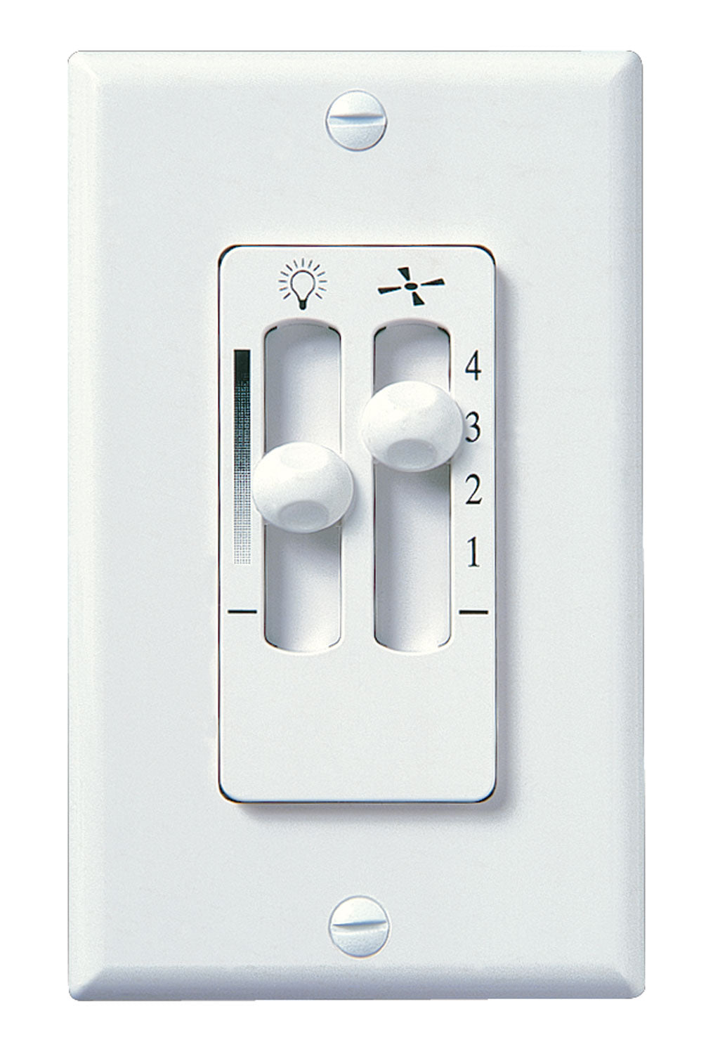 Kendal Lighting FC2 Control Fan Motor Speed And Light Dimmer Control Ceiling Fan White