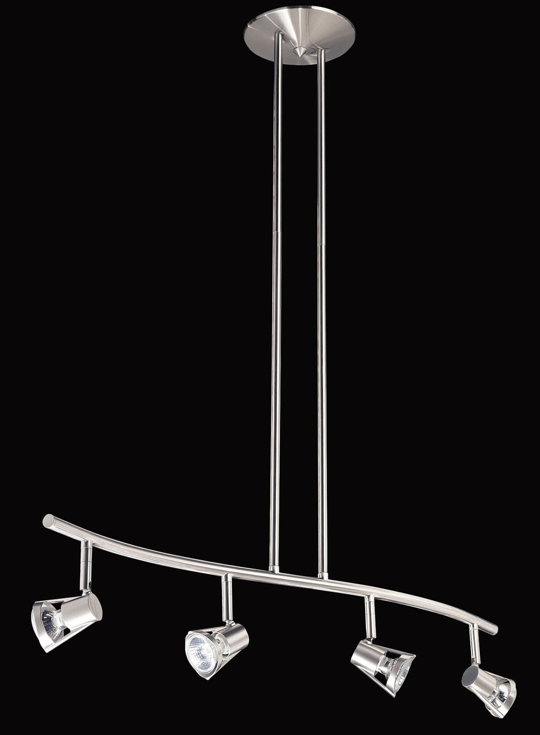 Kendal Lighting HPF5000-4L-SN Sorella Four Light Fixed Rail Fixture Track Light Pewter, Nickel, Silver