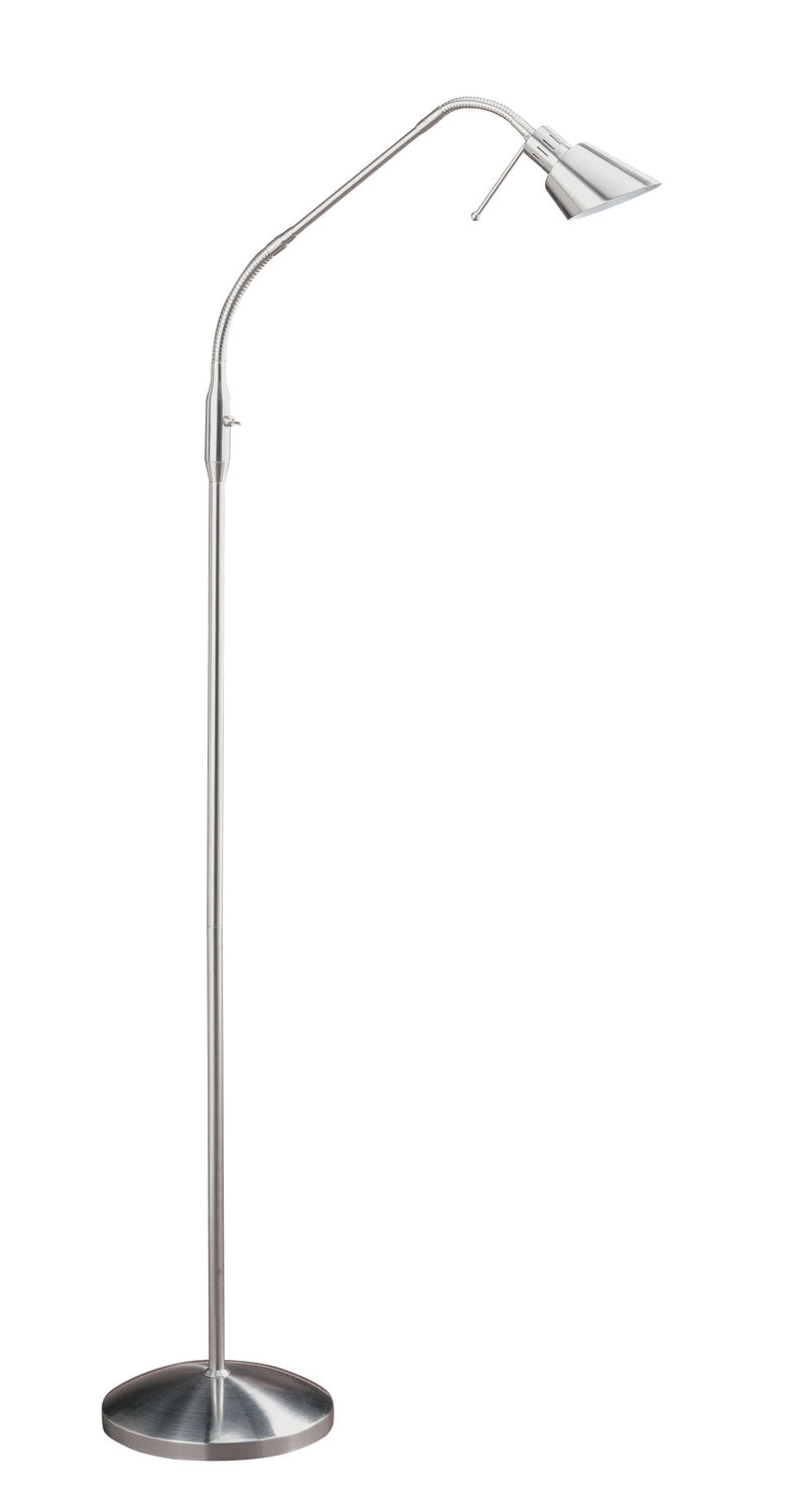 Kendal Lighting FL4048-SN Oslo One Light Floor Lamp Lamp Pewter, Nickel, Silver