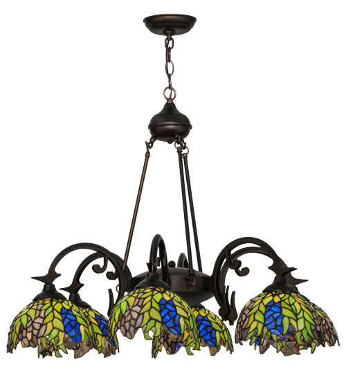 Meyda Tiffany Tiffany Honey Locust 27397 Chandelier Light - Craftsman Brown