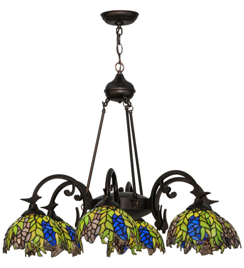 Meyda Tiffany Tiffany Honey Locust 27397 Chandelier Light - Craftsman Brown