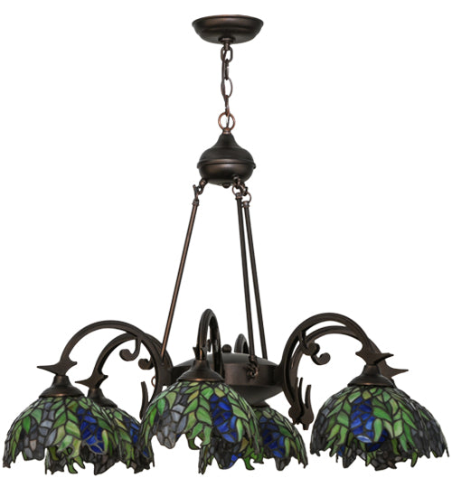 Meyda Tiffany Tiffany Honey Locust 27397 Chandelier Light - Craftsman Brown