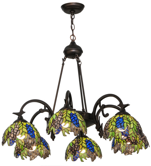 Meyda Tiffany Tiffany Honey Locust 27397 Chandelier Light - Craftsman Brown