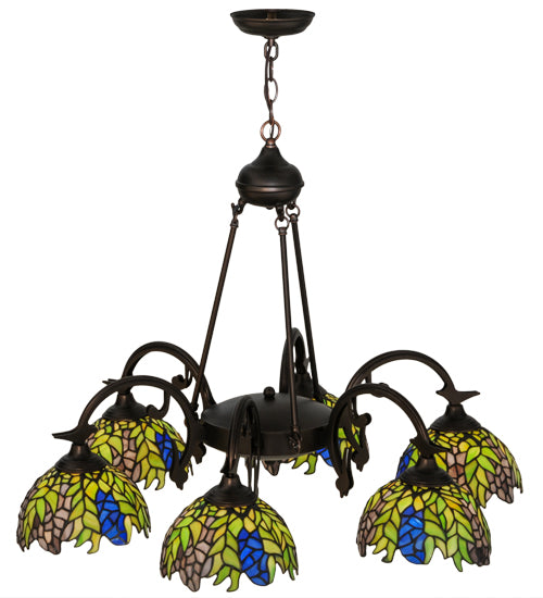 Meyda Tiffany Tiffany Honey Locust 27397 Chandelier Light - Craftsman Brown