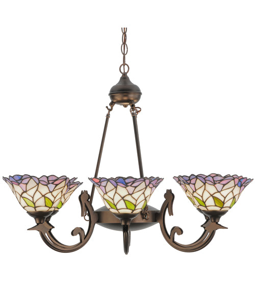 Meyda Tiffany Daffodil Bell 27398 Chandelier Light - Craftsman Brown