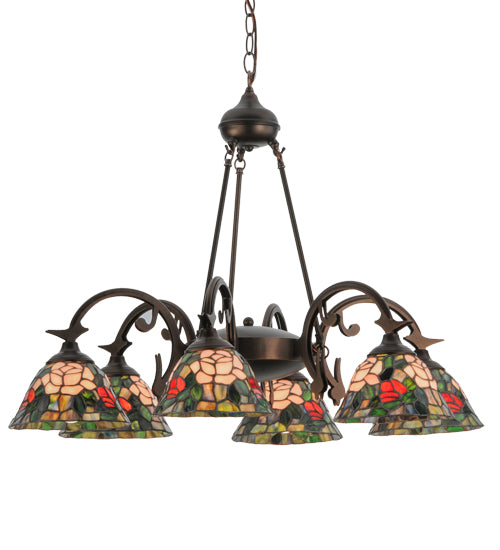 Meyda Tiffany Tiffany Rosebush 27399 Chandelier Light - Craftsman Brown