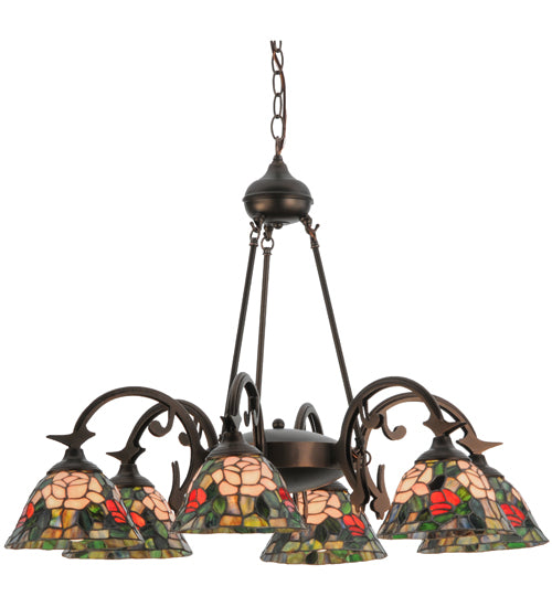 Meyda Tiffany Tiffany Rosebush 27399 Chandelier Light - Craftsman Brown