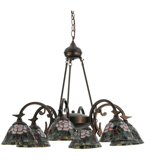 Meyda Tiffany Tiffany Rosebush 27399 Chandelier Light - Craftsman Brown