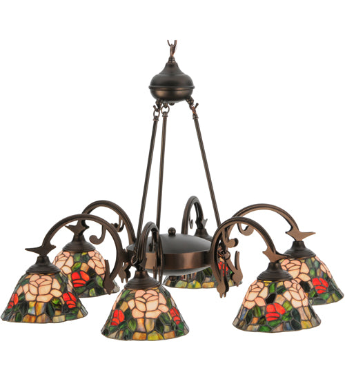 Meyda Tiffany Tiffany Rosebush 27399 Chandelier Light - Craftsman Brown