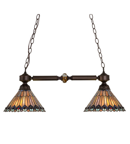 Meyda Tiffany Tiffany Jeweled Peacock 27411 Pendant Light - Craftsman Brown