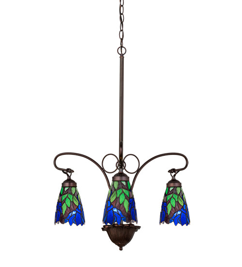 Meyda Tiffany Iris 27412 Chandelier Light - Craftsman Brown