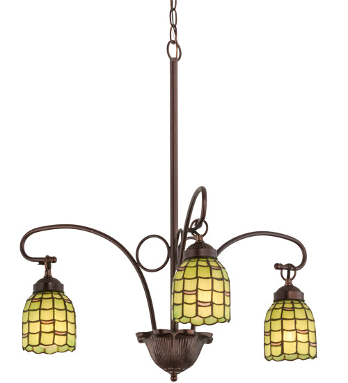 Meyda Tiffany Sea Scallop 27413 Chandelier Light - Mahogany Bronze